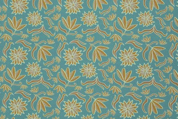 Canvas, Baumwolle, Retro Flowers by Emjo Design, Swafing, mint, 0,5 m